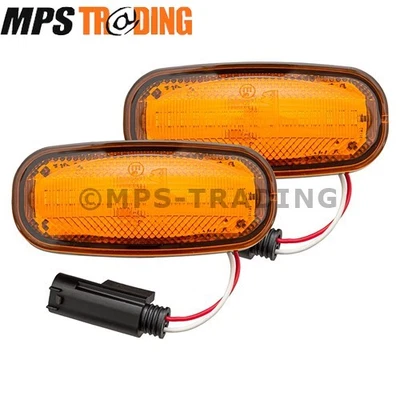 Amber LED Side Wing Repeater Indicator Pair Defender TD5 TDCI Puma WIPAC DA8532W - Image 1 of 4