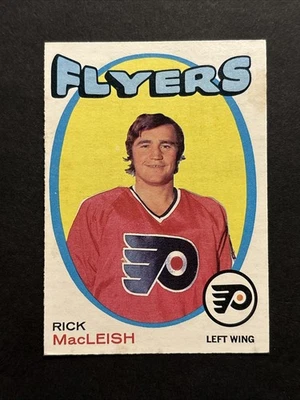 Tarjeta de hockey #207 1971-72 O-Pee-Chee Rick MacLEISH Philadelphia Flyers novato OPC #207 Foto 1 de 2