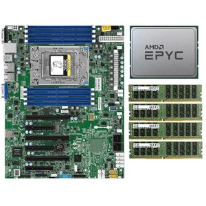 AMD EPYC 7302P CPU 16 Cores + Supermicro H11SSL-i Motherboard +4x 32GB 2133P RAM - Picture 1 of 3