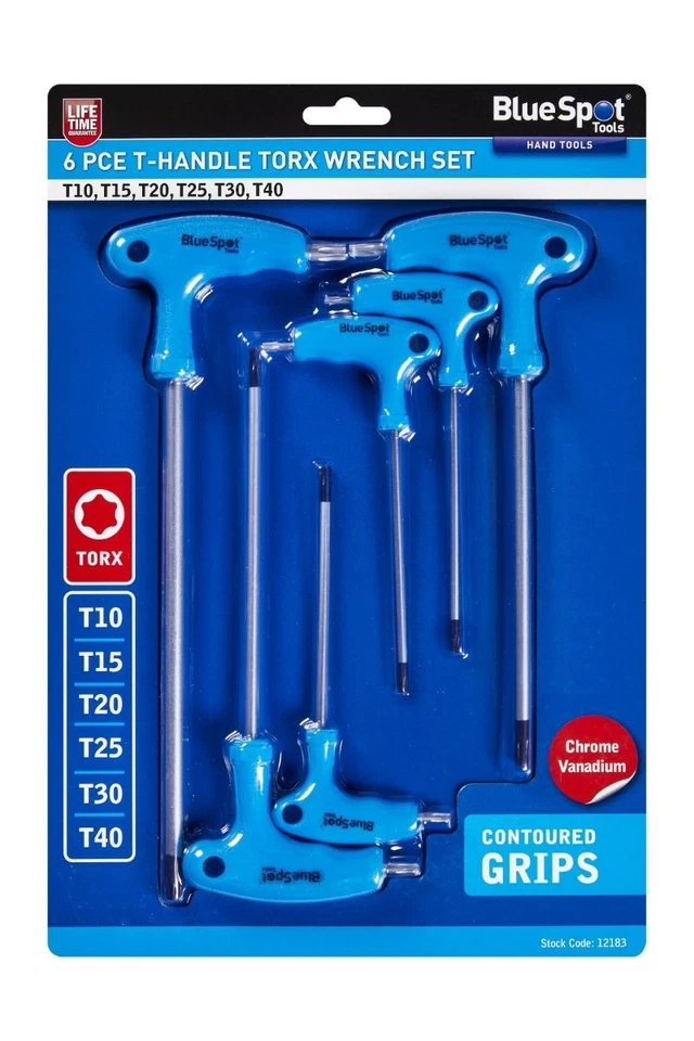 Blue Spot Tools - 6 Pce T-Handle Torx Wrench Set - Image 1 of 1
