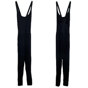 Imbodhi Womens Sustainable Minimalist One Piece Bodhi Jumpsuit 1X Midnight Black - Picture 1 of 6