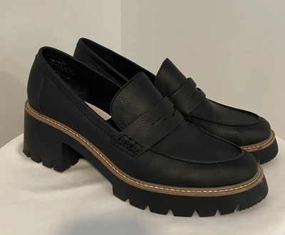 Женские мокасины Dolce Vita Hogan блок каблук черный Stella размер: 11 Harty платформе - Изображение 1 из 4