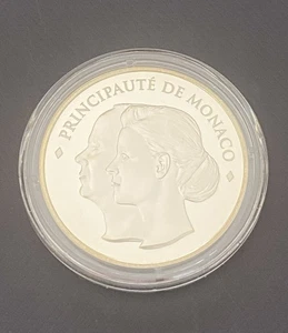 Moneta 10€ argento, 2011, 10° anniversario  mat. Albert II di Monaco e Charlène. - Foto 1 di 7
