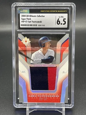  Carl Yastrzemski 2004 ULTIMATE COLLECTION SUPER PATCH Jersey Relic 13/15 - Image 1 of 2