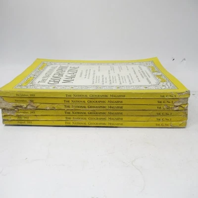 National Geographic Magazines 1951 (6 Months) Preloved  - Image 1 of 4