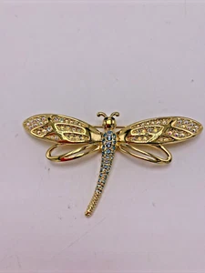 CAROLEE MINT SIGNIERTE GOLDFARBENE 3-1/4" Libelle Brosche JP4-1 - Bild 1 von 7