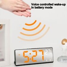 Convenient Voice Control LED Digital Alarm Clock with Temperature Alarm