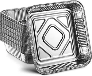 9” Disposable Aluminum Foil Square Baking Pans | 9 x 9 Cake Pan Tin for Broil... - Picture 1 of 3