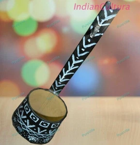 Traditional Tribal One-String Canjo Apang Wooden Banjo Instrument Hand Painted - Picture 1 of 9