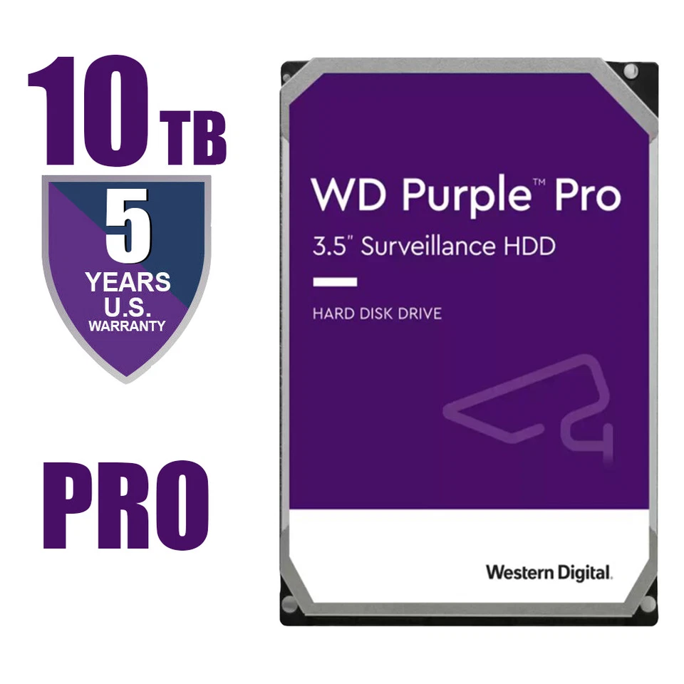 Western Digital Purple (Surveillance) Pro 10TB Hard Drive WD101PURP