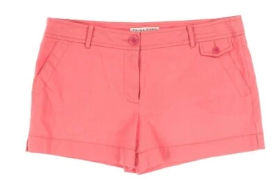 Pantalones Cortos Informales Trina Turk 126548 Para Mujer Coral Sólido Tiro Medio Talla 12 Foto 1 de 2