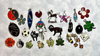 Lot of 25 Pendants Charms Colorful Mix of Old and New Enamel Animal Beach Theme