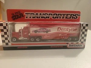 MATCHBOX SUPER STAR TRANSPORTERS DENTYNE JOE NEMECHEK RACING #87 PINK 1993 TRUCK - Picture 1 of 4
