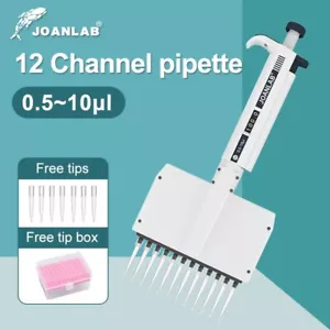 JOANLAB Lab Multiple Multi Channel Pipettor Micro Pipette M12-10(0.5-10ul) - Picture 1 of 11
