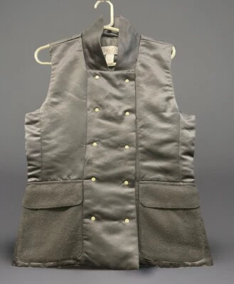 Geoffrey Beene Sport Black Vest Size Medium Zip Up Buttoned - Image 1 of 4