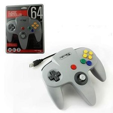 Retrolink Nintendo 64 Classic USB Enabled Wired Controller Grey for PC and MAC