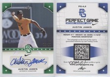 2015 Leaf Perfect Game National Showcase Green /10 Austin James #PG-AJ1 Auto