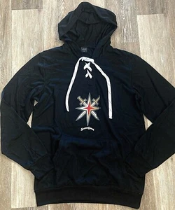 NEW VEGAS GOLDEN KNIGHTS Hockey L Hooded T Shirt Unisex Station Casino Long Slv - Picture 1 of 10