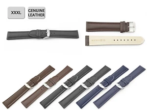 UHRENARMBAND SAHARA EXTRA LANG XL GEPOLSTERTES LEDERARMBAND 20, 22, 24 MM de - Picture 1 of 22