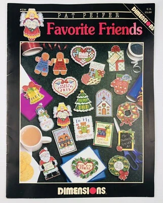 Favorite Friends Christmas Ornaments Cross Stitch Leaflet #230 Dimensions Peifer - image 1 of 2