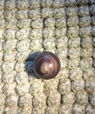 HTF! Antique M.F. CHRISTENSEN & Son Slag 9 Tail Marble 0.75" Purple Swirl MFC - Image 1 of 4