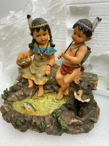 Timeless Keepsakes Heaven Sent Boy & Girl Figurines NIB Resin - Picture 1 of 3