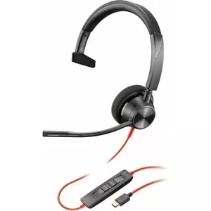 Poly 8X215AA Blackwire 3310 Mono USB-C/A 3.5mm Headset Inline Control TAA PC MAC - Picture 1 of 2