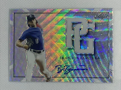 2021 LEAF PERFECT GAME METAL SILVER WAVE BRANDON BARRIERA RC AUTO # 7/10 - Image 1 of 2