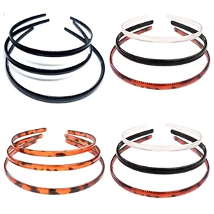 3pcs Hair bands For Womens Plastic Headbands Non Slip Hair Styling Alice bands - Picture 1 of 23