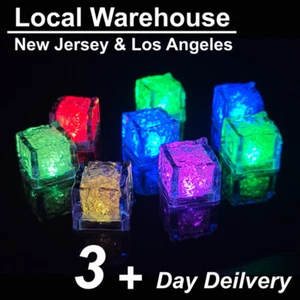 120PCS LED Light Ice Cubes Luminous Night Lamp Party Bar Wedding Decoration - Picture 1 of 8