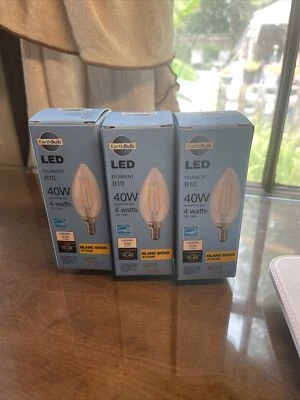 EarthBulb - 3 Pack - LED B13 60W Soft White 6.5 Watts Dimmable Candelabra Bulb - Image 1 of 4