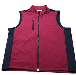Peter Miller Golf Men's Navy Maroon Full Zip Vest Size S - Picture 1 of 4