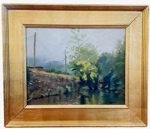 Sandra Corpora Plein Air Landscape Oil Painting 20x17 Framed PA Impressionist - Picture 1 of 12