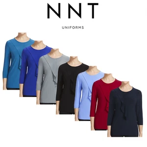 Womens NNT Blouse Soft Jersey 3/4 Round Neck T-Top Ladies Corporate Top CATU9Q - Picture 1 of 15