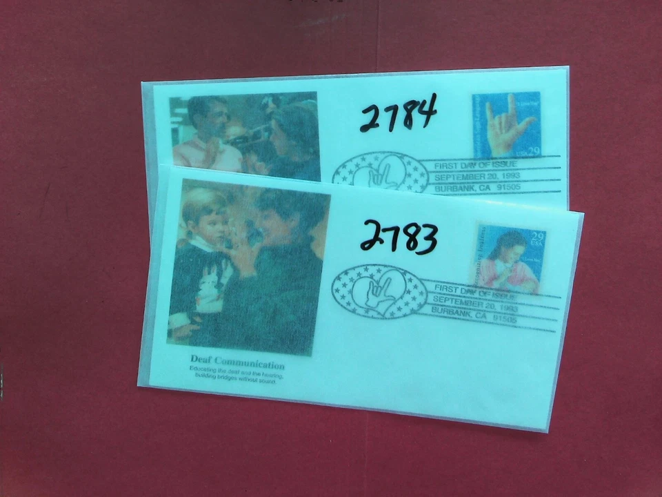 U. S.Stamp FDC- 2783-84 - Deaf Communication - Fleetwood - comb. shipping - Image 1 of 1