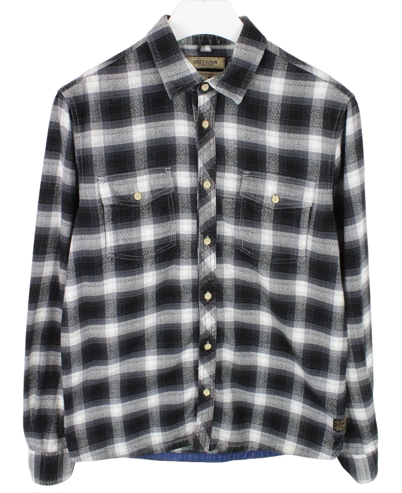 CHEVIGNON Legend Label Regular Shirt Men's MEDIUM Thick Plaid Button Up - Image 1 of 4