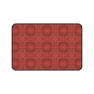 Red Tribal Pattern Desk Mat, Southwestern Inspired Office Decor Gift - Picture 1 of 13