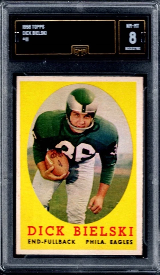 GMA 8 1958 Topps  #111 DICK BIELSKI, Eagles NM-MT - Image 1 of 2