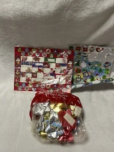 Christmas 206 gift name tags and seals w/ bows (open bag) - Picture 1 of 4