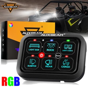 AUXBEAM RGB 6 Gang Switch Panel Circuit Control For 2024 Can-Am Maverick X3 RR - Picture 1 of 12