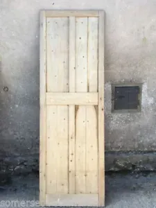More details for 34”x102 3/4” victorian stripped pine four panel 2 over 2 tall wide internal door
