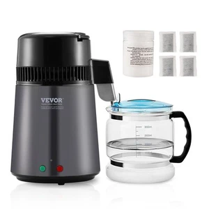 VEVOR Destilador de Agua, Filtro Purificador de Agua Pura 4L 1.05 Galones para Cuenta Doméstica - Imagen 1 de 1