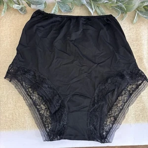 Vintage Paar Damen Höschen schwarz Spitze große XL hohe Taille reparaturbedürftig Fehler - Bild 1 von 8