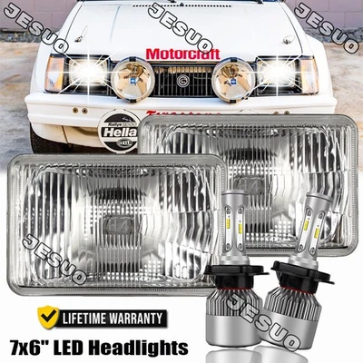 7X6" LED Headlight Hi/Lo Sealed DRL Turn Signal Lamp for Mercury Lynx 1981-1985 - Image 1 of 4
