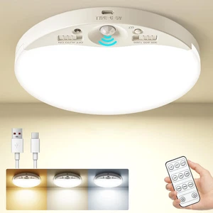Rechargeable Motion Sensor Ceiling Light with Remote 6.3In LED Ceiling Light ... - Picture 1 of 1