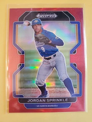 2022 Panini Prizm Draft Picks Prizms Red #131 Jordan Sprinkle - UC Santa Barbara - Image 1 of 2