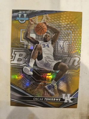 2022-23 Bowman U Best #81 Oscar Tshiebwe Gold Refractors /50 Kentucky - Image 1 of 2