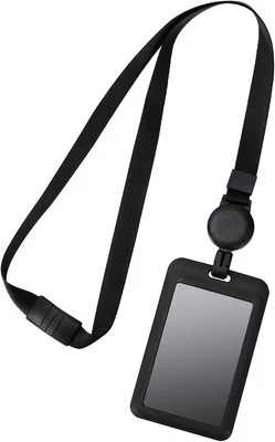 BESUCHE DEN HEMIKS-STORE Ausweishülle mit Schlüsselband Ausziehbar, Vertikale Kartenhalter mit Band, A