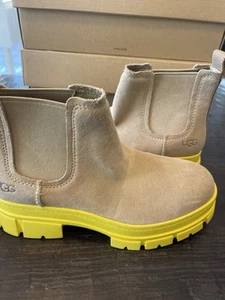 BOTAS DE PLATAFORMA UGG SAND ASHTON CHELSEA IMPERMEABLES GAMUZA BLOQUE, US 8/ EUR 39 ~NUEVAS - Imagen 1 de 4
