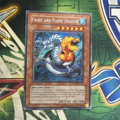 Yugioh! Frost and Flame Dragon TAEV-EN033 Secret Rare 1st Edition VLP/NM - Image 1 of 3